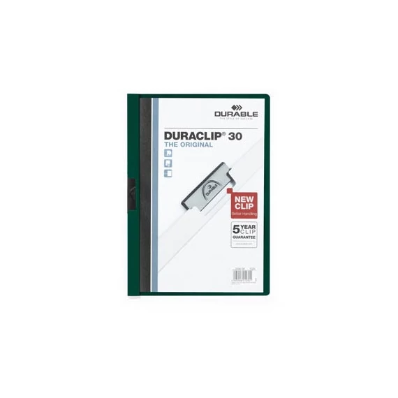 Clip-mappa Durable Duraclip A/4 30 lapig sötétzöld