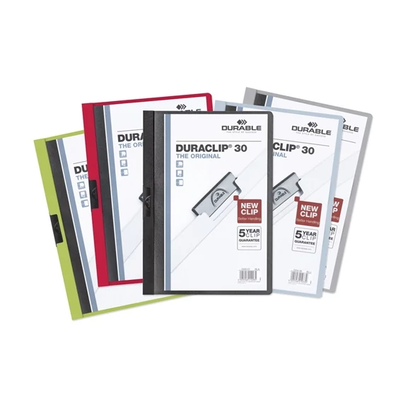 Clip-mappa Durable Duraclip A/4 30 lapig szürke