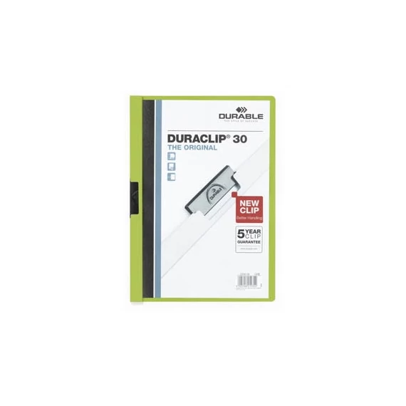 Clip-mappa Durable Duraclip A/4 30 lapig zöld