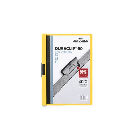 Clip-mappa Durable Duraclip A/4 60 lapig sárga