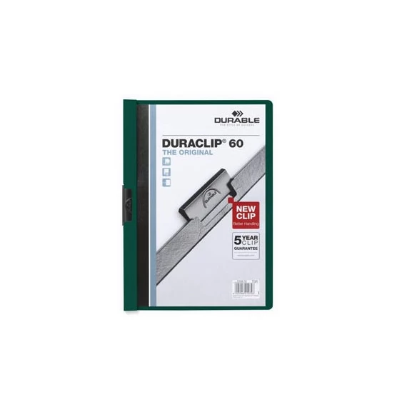 Clip-mappa Durable Duraclip A/4 60 lapig sötétzöld