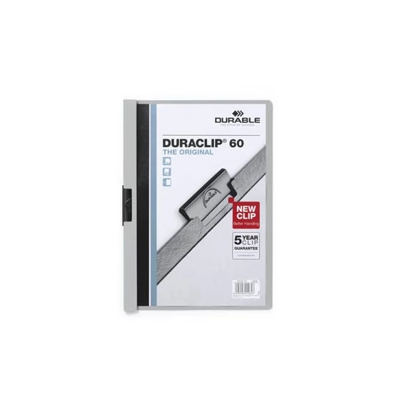 Clip-mappa Durable Duraclip A/4 60 lapig szürke