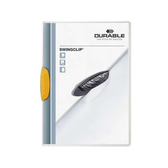 Clip-mappa Durable Swingclip A/4 30 lapig sárga