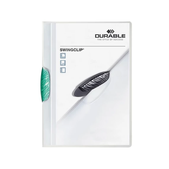 Clip-mappa Durable Swingclip A/4 30 lapig sötétzöld