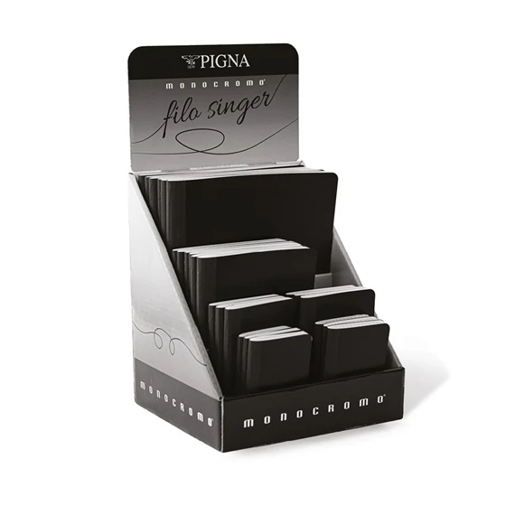 Display Pigna Monocromo varrott PPL többféle méret vonalas és kockás füzetekkel