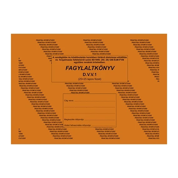 Fagylaltkönyv 25+25 lapos A/4 fekvő