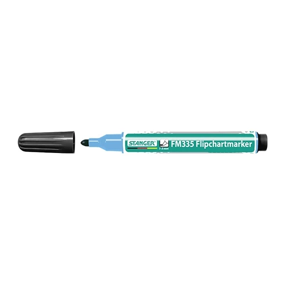 Flipchartmarker Stanger FM335 kerek 1-3 mm fekete