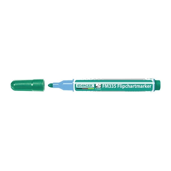 Flipchartmarker Stanger FM335 kerek 1-3 mm zöld