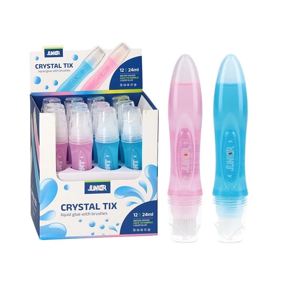 Folyékony ragasztó ecsettel Junior Crystal Tix, 24 ml