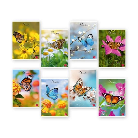 Füzet Pigna Butterflies A/4 tűzött 42 lapos vonalas