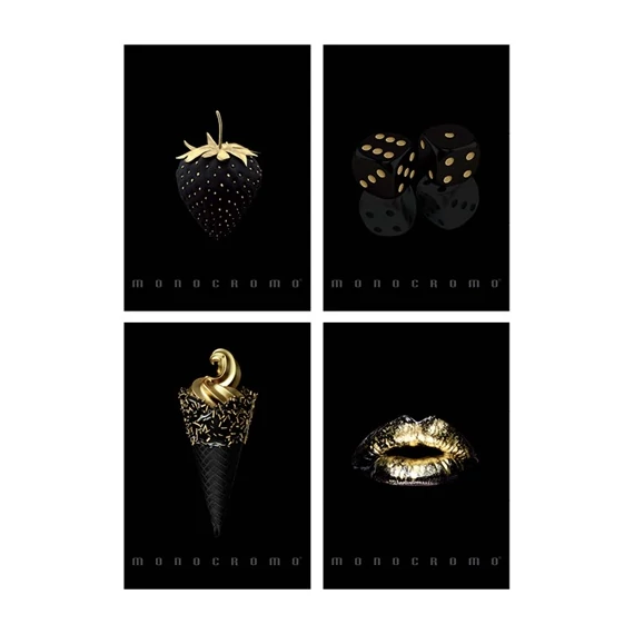 Füzet Pigna Monocromo Gold A/4 tűzött 38 lapos kockás