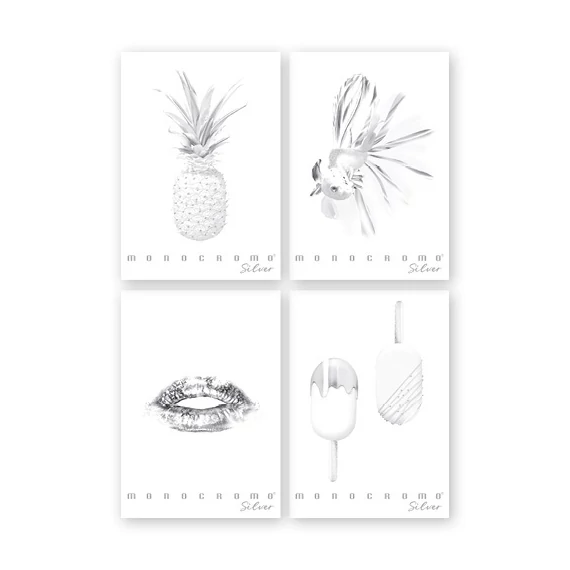 Füzet Pigna Monocromo Silver A/4 tűzött 38 lapos kockás