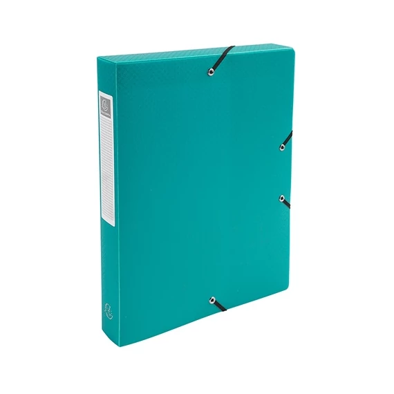 Füzetbox PP Exacompta Exabox-Opaque A/4 40 mm gerinccel gumis zöld