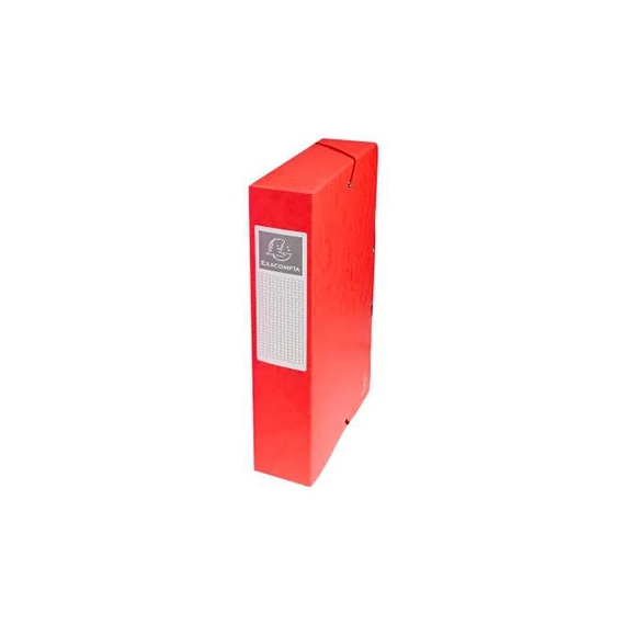Füzetbox karton Exacompta A/4 60 mm gerinccel prespán piros