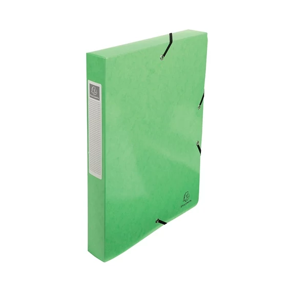 Füzetbox karton Exacompta Iderama A/4 40 mm gerinccel gumis ánizszöld