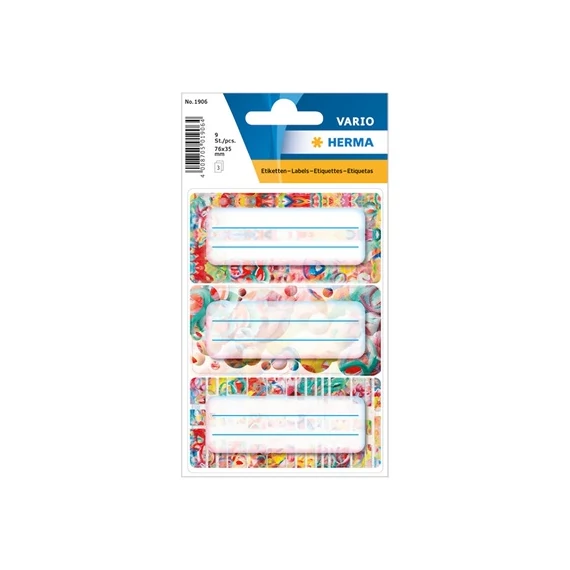Füzetcímke Herma 3x3 db/csomag Vario Festés