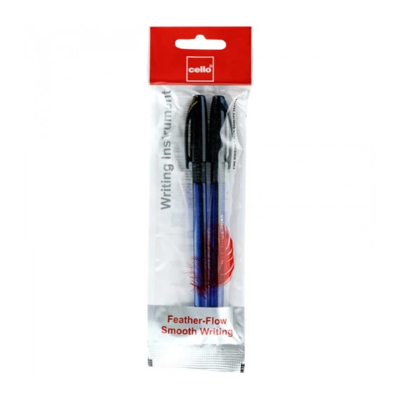 Golyóstoll Cello Tri-Grip kék tolltest 0,7 mm kék eldobható 2 db/bliszter