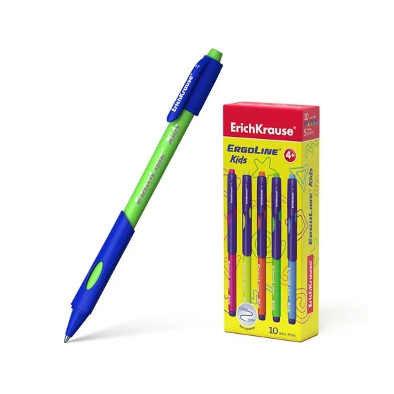Golyóstoll ErichKrause ErgoLine Kids 0,7 mm kék vegyes színek