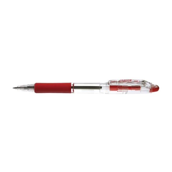 Golyóstoll Zebra Jimnie nyomógombos 0.7 mm piros