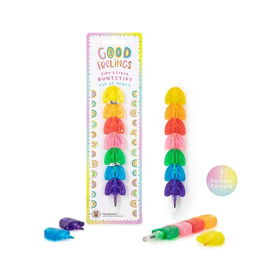 Tolóbetétes ceruza Trendhaus GOOD FEELINGS Rainbow 7 színű