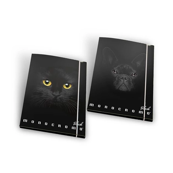 Gumis mappa Pigna Monocromo Black A/4