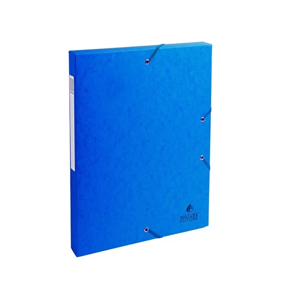 Füzetbox karton Exacompta A/4 25 mm gerinccel prespán kék