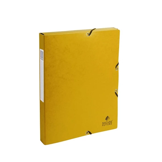 Füzetbox karton Exacompta A/4 25 mm gerinccel prespán sárga