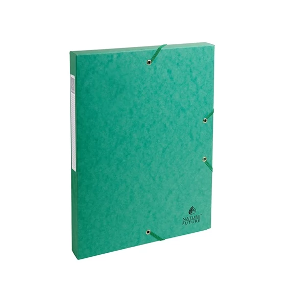 Füzetbox karton Exacompta A/4 25 mm gerinccel prespán zöld