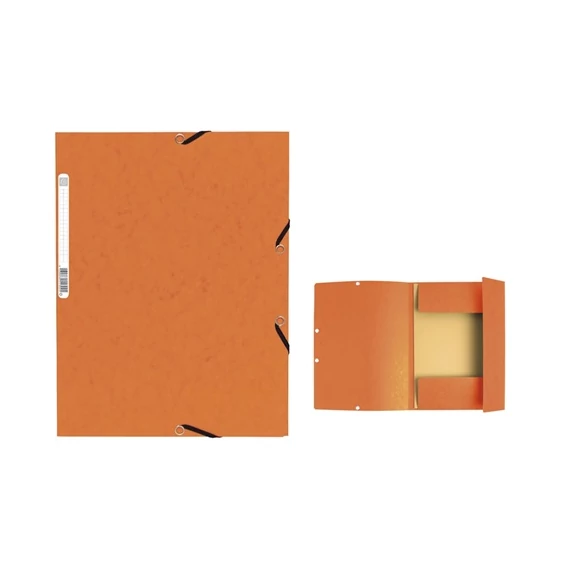 Gumis mappa karton Exacompta A/4 355g narancssárga
