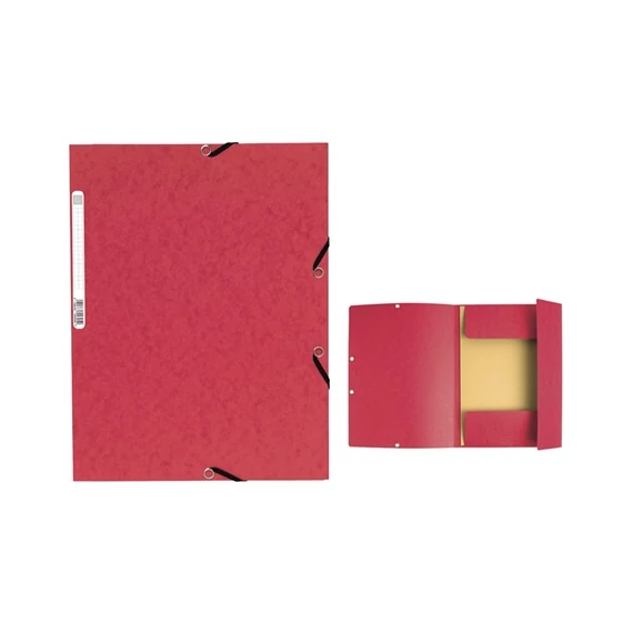 Gumis mappa karton Exacompta A/4 355g piros