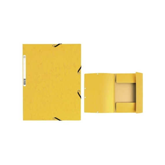 Gumis mappa karton Exacompta A/4 355g sárga