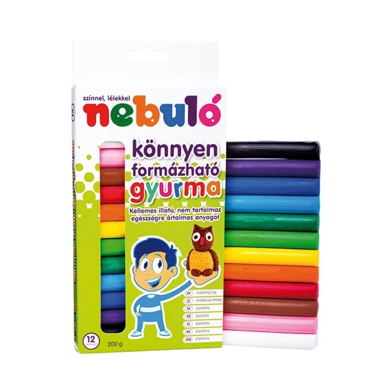 Gyurma Nebuló színes 12 darabos 200g