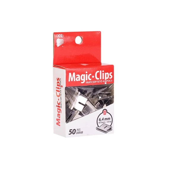 Iratcsipesz Ico Magic Clip 6.4 mm 50 db/doboz  -i