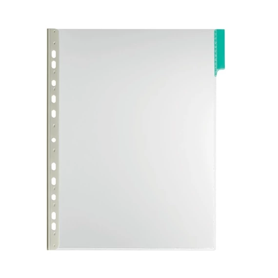 Bemutatótábla Durable Function A/4 PVC áttetsző, zöld jelölőfüllel