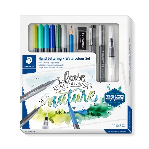 Írószer szett Staedtler Design Journey Hand Lettering akvarell + kézírás