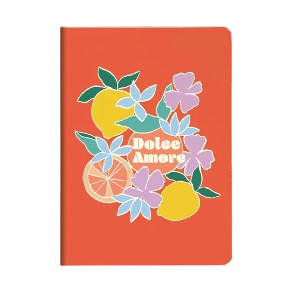 Jegyzetfüzet Clairefontaine Dolce Amore, A/5, 14,8x21 cm, 32 lapos, vonalas, vegyes minta