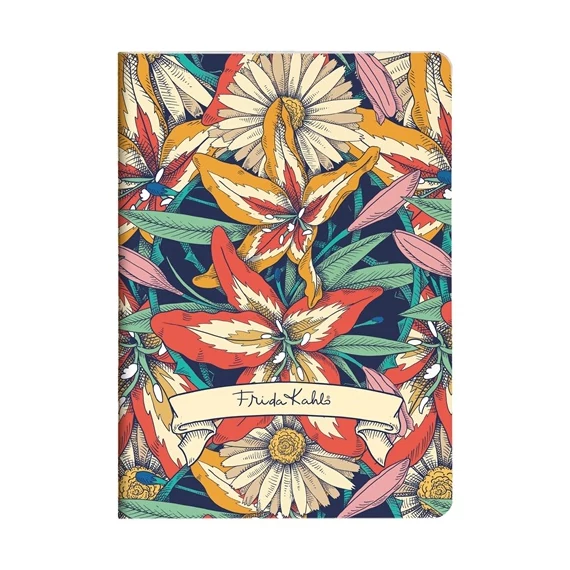 Jegyzetfüzet Clairefontaine Frida Kahlo, A/5, 14,8x21 cm, 32 lapos, vonalas, vegyes minta