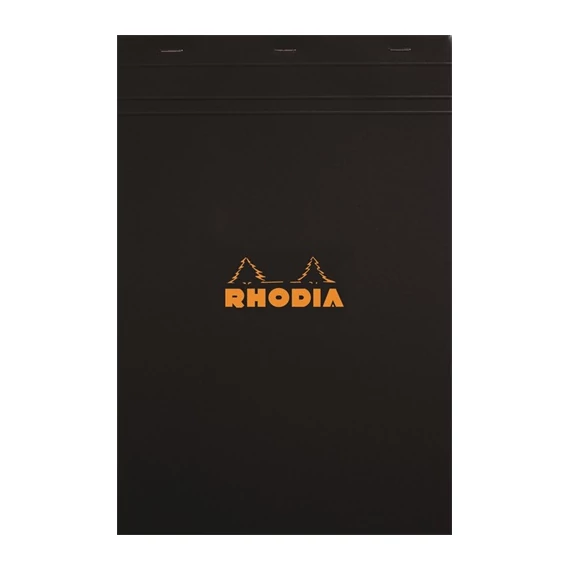 Jegyzettömb Clairefontaine Rhodia Black A/6 80 lapos kockás