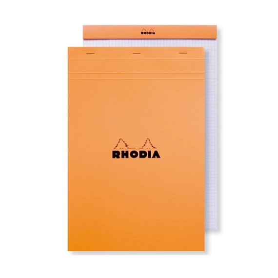 Jegyzettömb Clairefontaine Rhodia Orange A/4+ 80 lapos vonalas