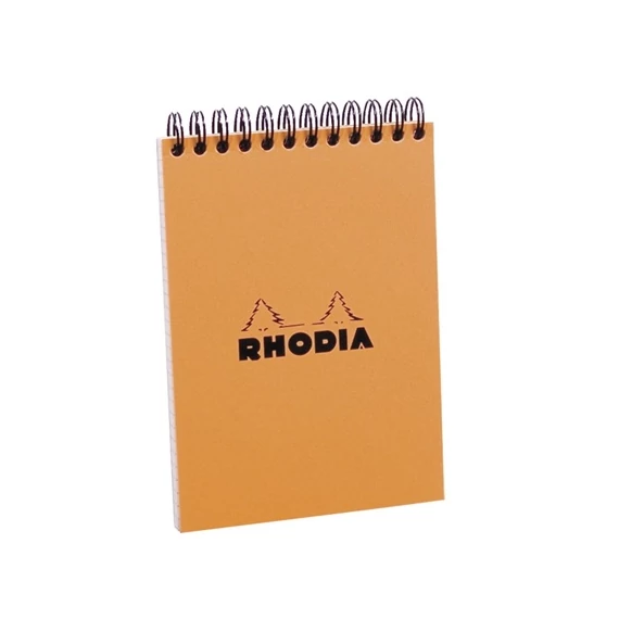 Jegyzettömb spirálos Clairefontaine Rhodia Orange A/5 80 lapos vonalas