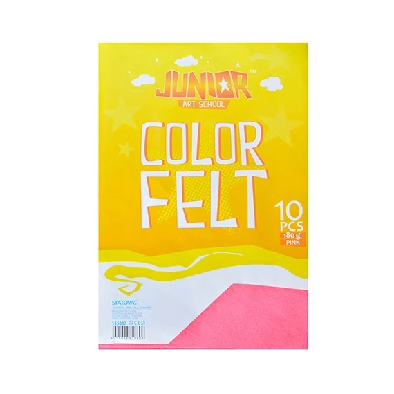 Kreatív Junior filc lapok A/4, rózsaszín, 10 db/csomag