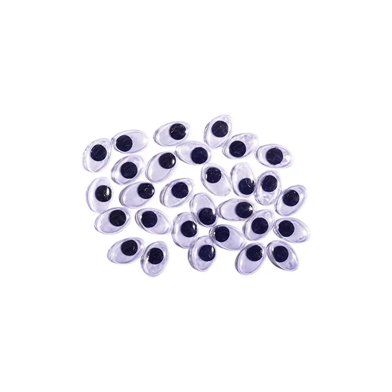 Kreatív Junior ovális mozgószem, 10mm, 30 db/csomag