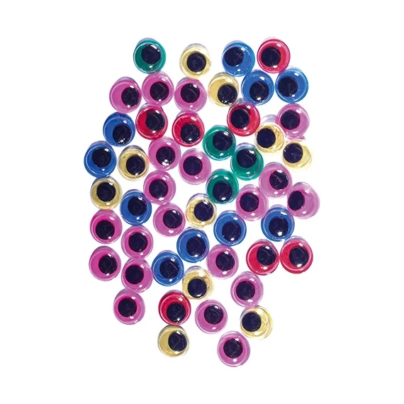 Kreatív Junior színes mozgószem, 10mm, 50 db/csomag