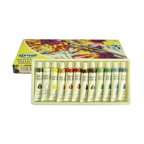 Kreatív akrilfesték/tempera/ Centrum 12 ml 12 db-os klt.