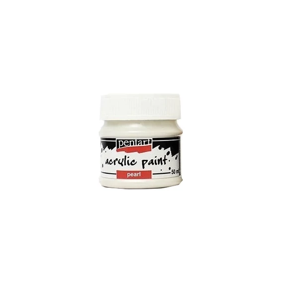Kreatív akrilfesték Pentart gyöngyház 50 ml fehér