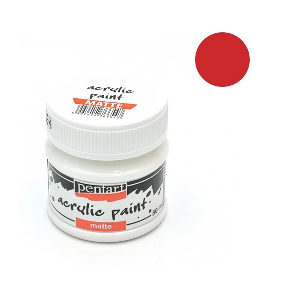 Kreatív akrilfesték Pentart matt 50 ml kármin piros 9001