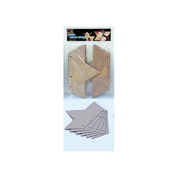 Kreatív papír scrapbooking csillag 12.5x21.5 cm 6 db/csomag
