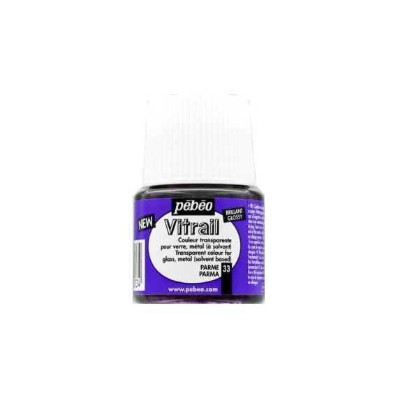 Kreatív üvegfesték Pébéo Vitrail oldószeres 45 ml parmailila