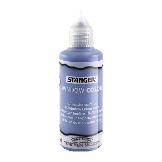 Kreatív üvegmatrica festék Stanger 80 ml azúrkék
