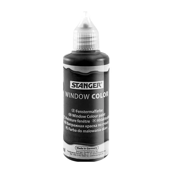 Kreatív üvegmatrica festék Stanger 80 ml fekete